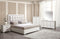 Valentina Eastern King/Queen Bed, Pearl PU & White High Gloss